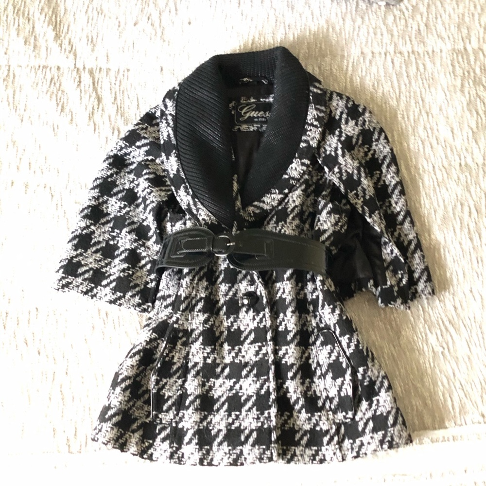 Guess houndstooth cape - excellent condition